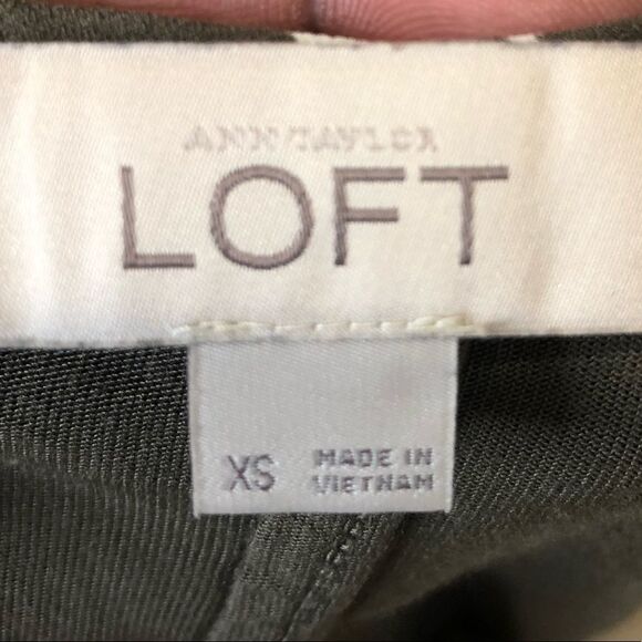 Ann Taylor Loft green white tank blouse size x small - Picture 8 of 8